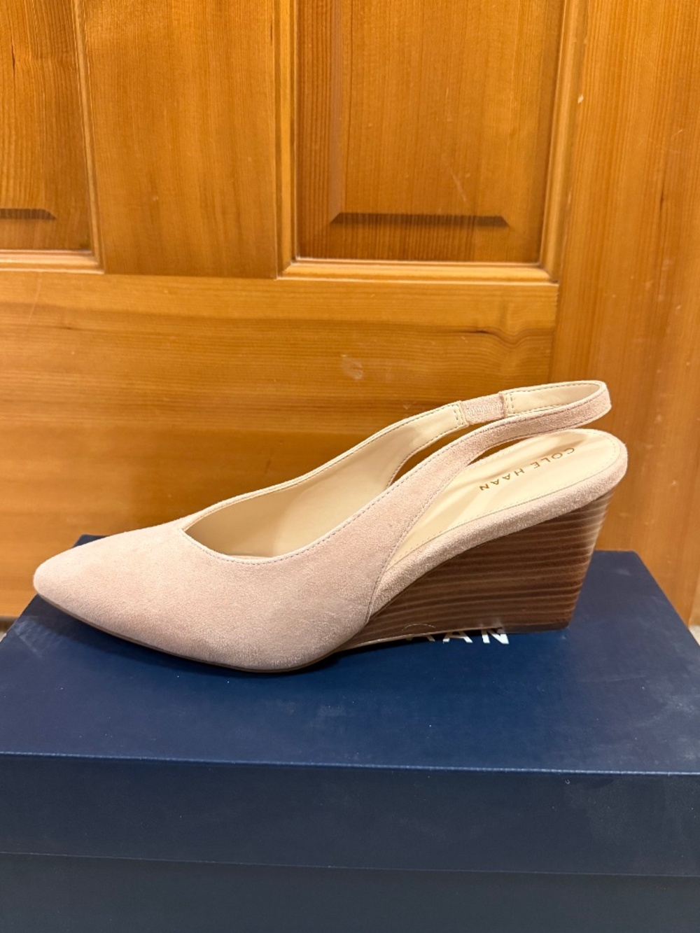Cole Haan Women’s Elnora Slingback Wedge Pumps. New